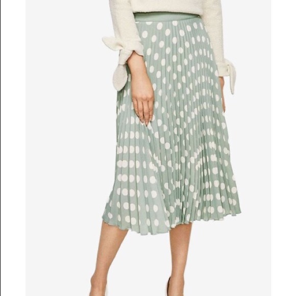 COPY - MANGO Polka Dot Pleated Skirt - Picture 9 of 10